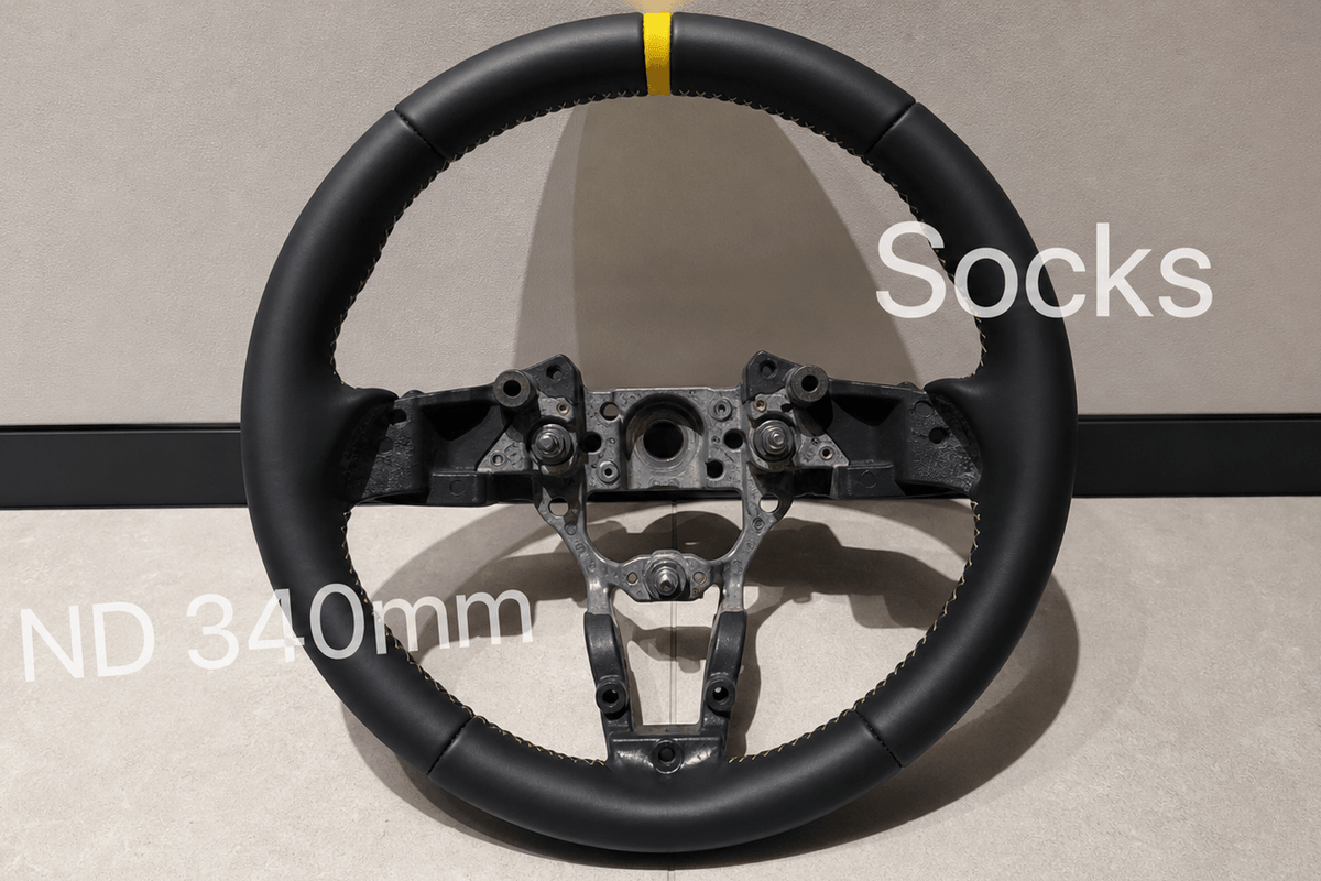 Socks社製 ロードスターND専用スポーツステアリング 340mm カスタムオーダー - Re.Engineering