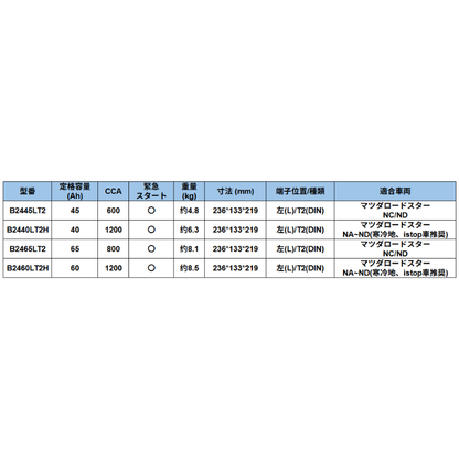 HOUNY 自動車始動用LiFePO4リチウムバッテリー B24サイズ